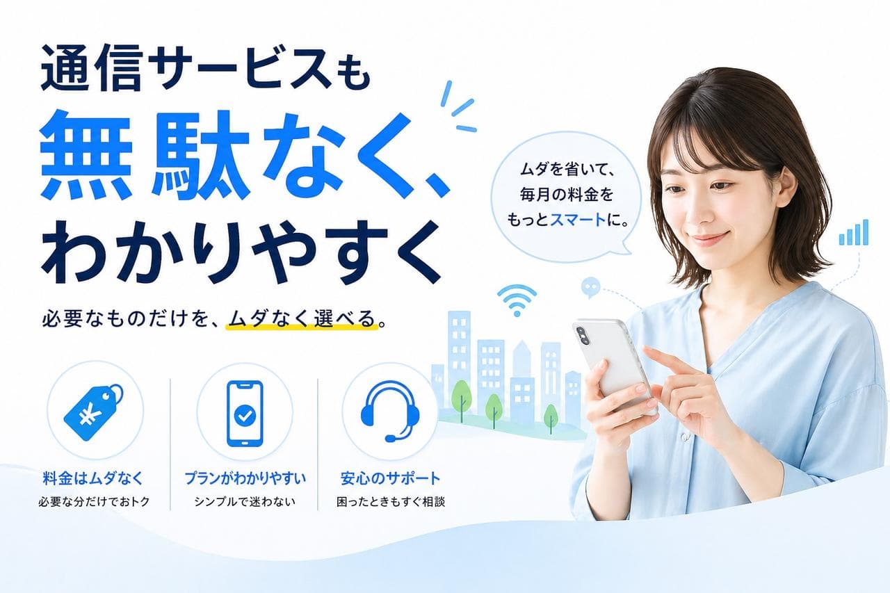 通信サービスも無駄なく、わかりやすく