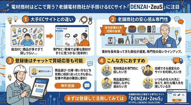 電材商材はどこで買う？
