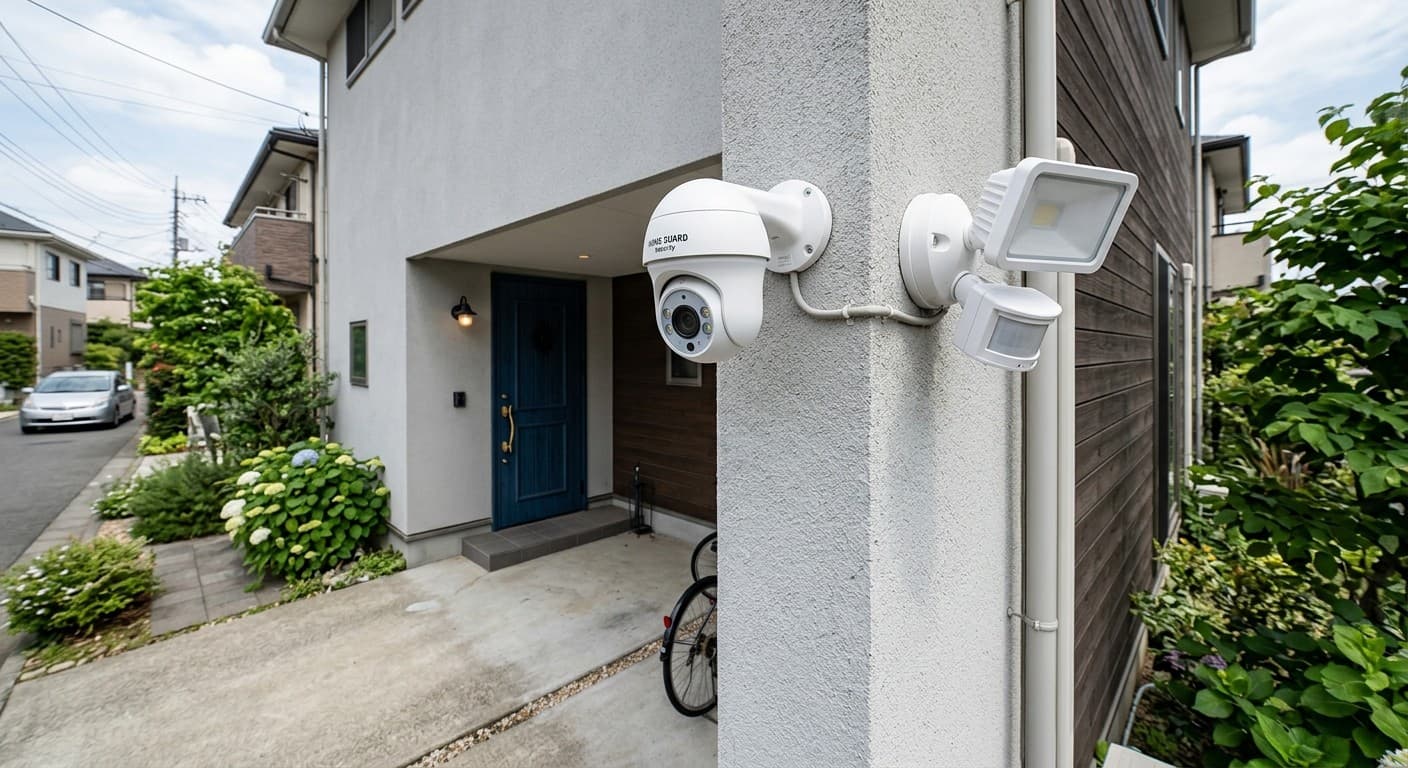 防犯カメラ×人感センサーライトでつくる！「狙われない」環境づくりのコツ