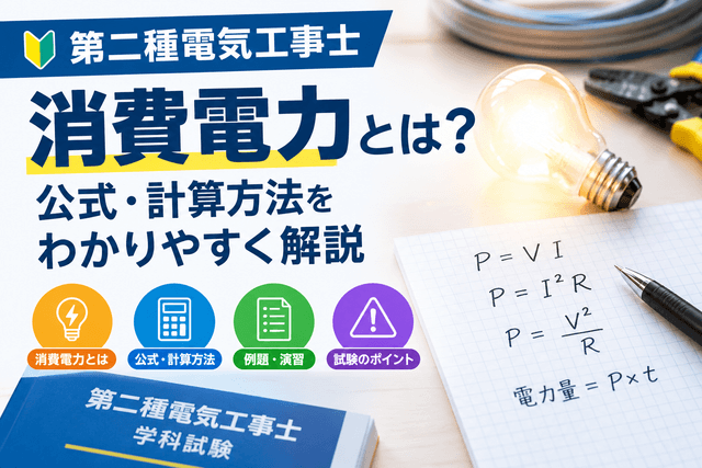 第二種電気工事士の消費電力とは？公式・計算方法をわかりやすく解説