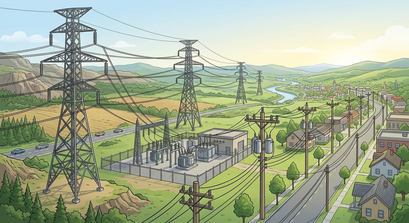 送電線と配電線の違いとは？電圧・役割・設備の仕組みについて-photo