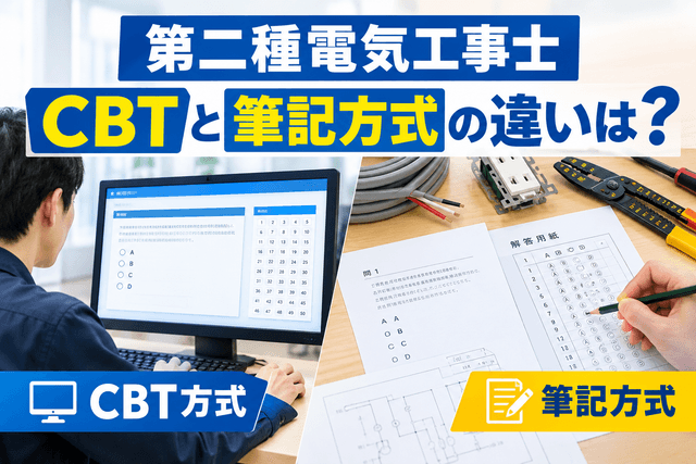 第二種電気工事士のCBTと筆記方式の違いは？試験方法・メリット・注意点を比較