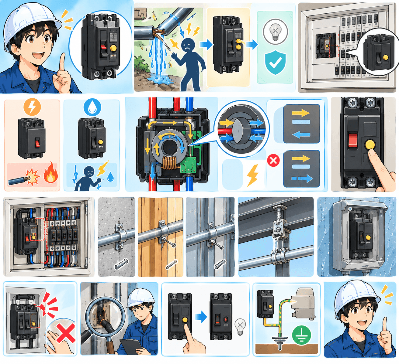 漏電ブレーカって何？　役割・仕組み・普通のブレーカとの違いを初心者向けに解説！
