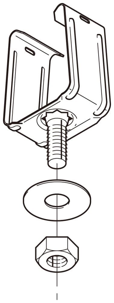 ネグロス DK2UK-9   開口上向き用器具取付金具