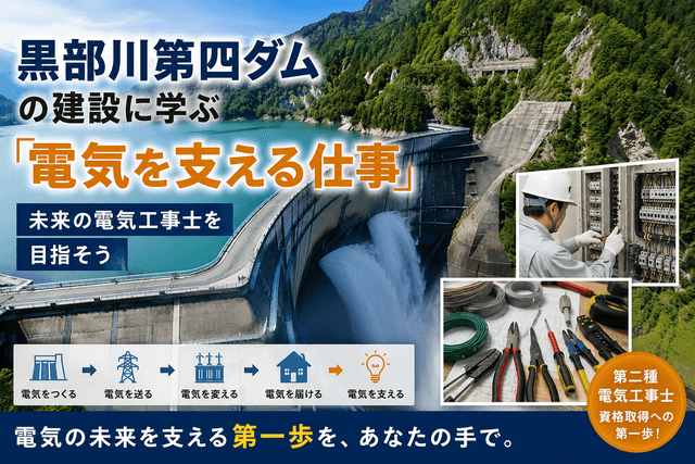 黒部川第四ダムの建設に学ぶ「電気を支える仕事」｜未来の電気工事士を目指そう