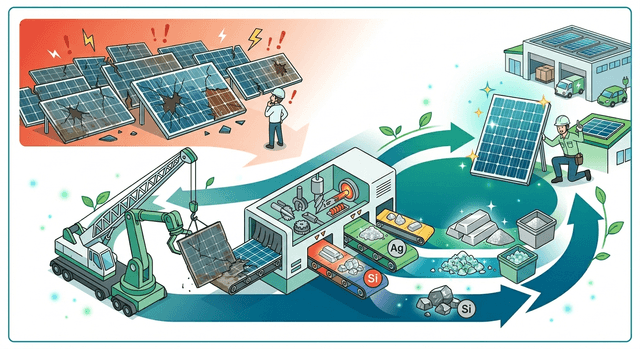 太陽光パネルリサイクル義務化の新法案とは？電気工事店が知るべき「2030年問題」と対応策