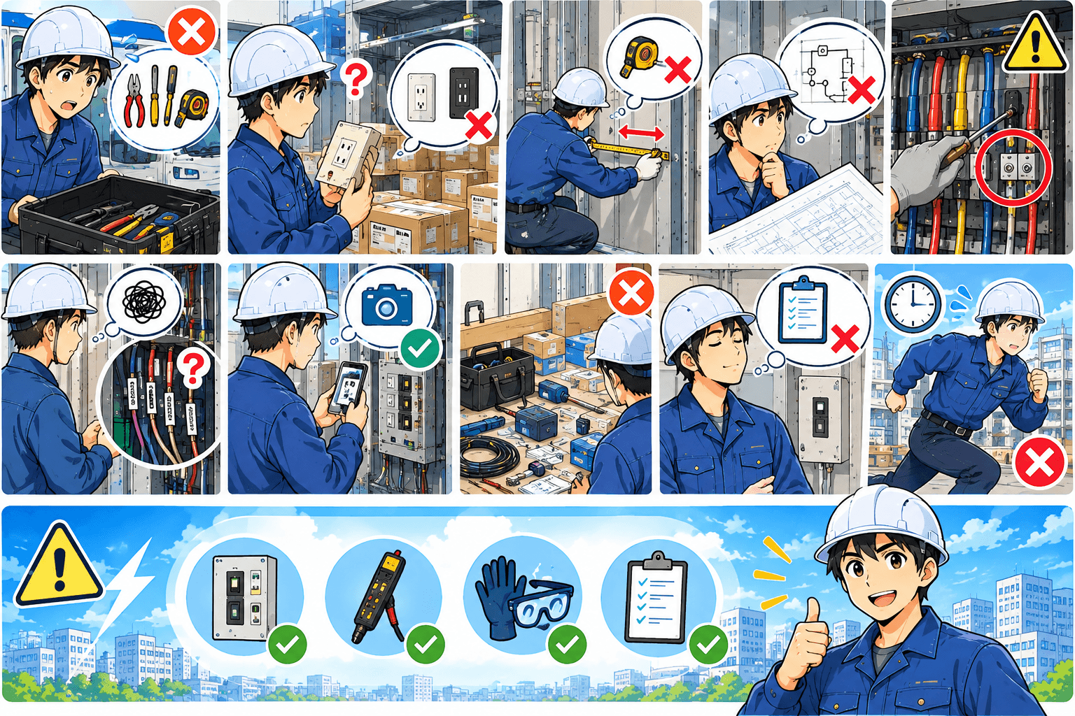 電気工事の現場で起こりやすい「うっかりミス」とは？