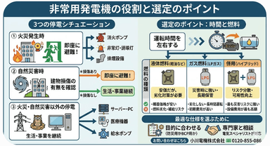 停電時に命と事業を守る「非常用発電機」の役割とは？状況別の必要性と賢い選び方