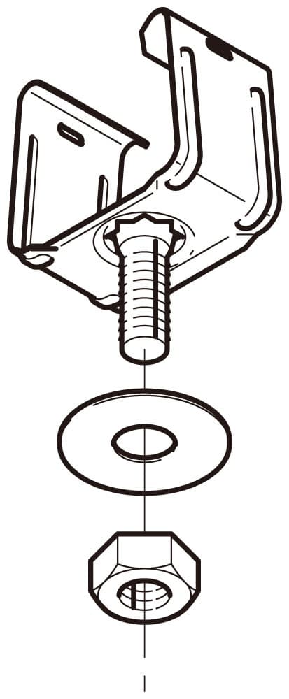 ネグロス DK1UK-9   開口上向き用器具取付金具