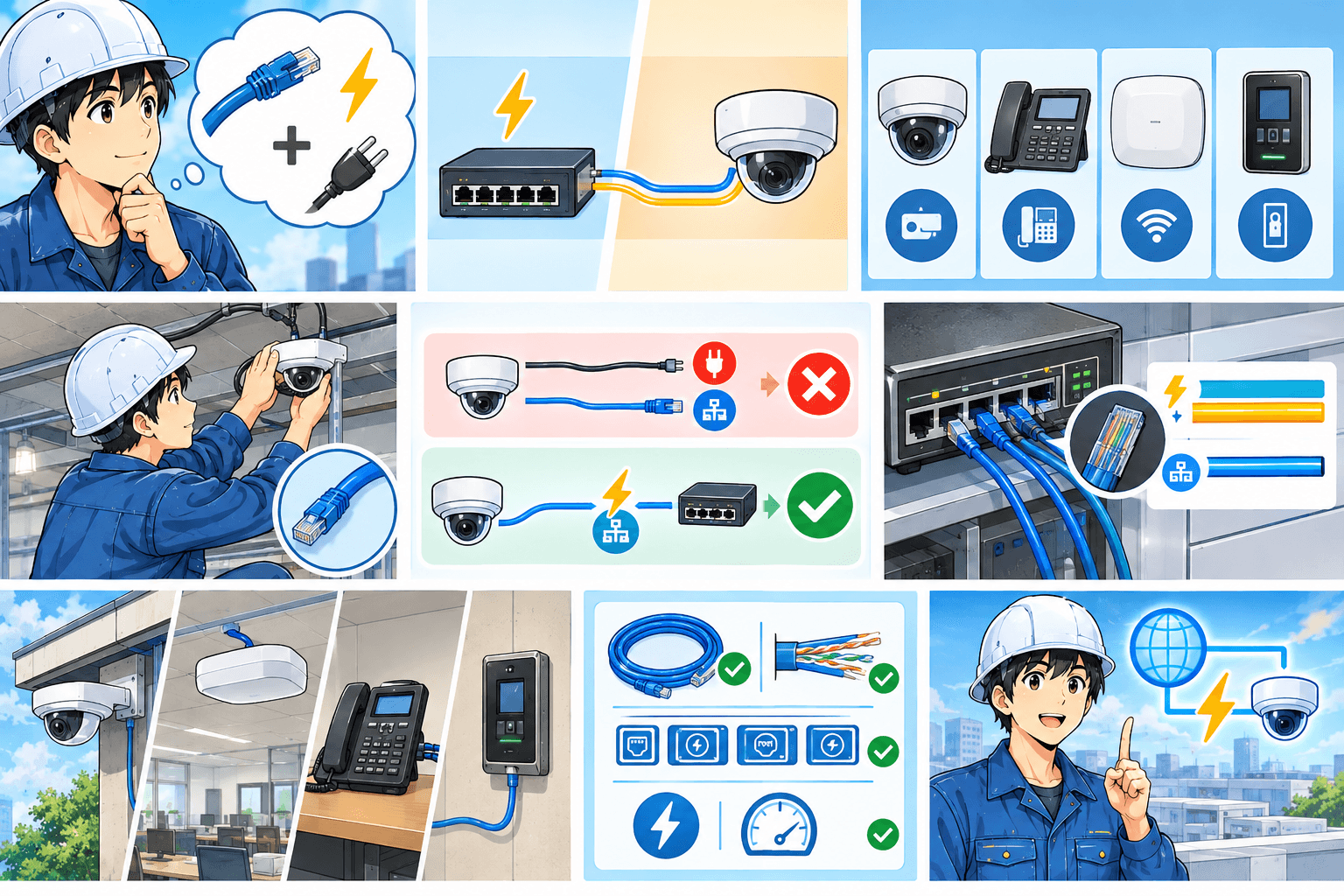 PoEって何？LANケーブルで電気も送れる？