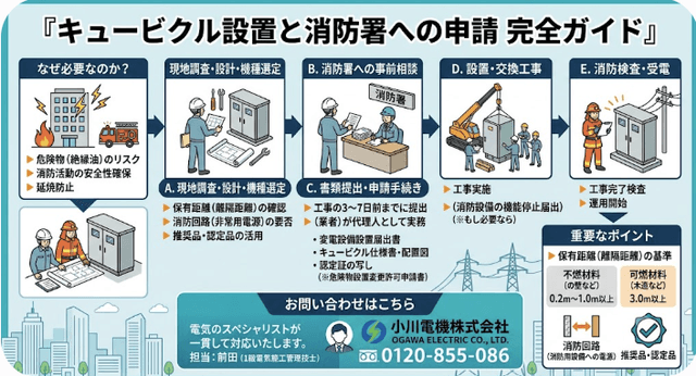 キュービクル設置・更新時「消防署への申請」とは？