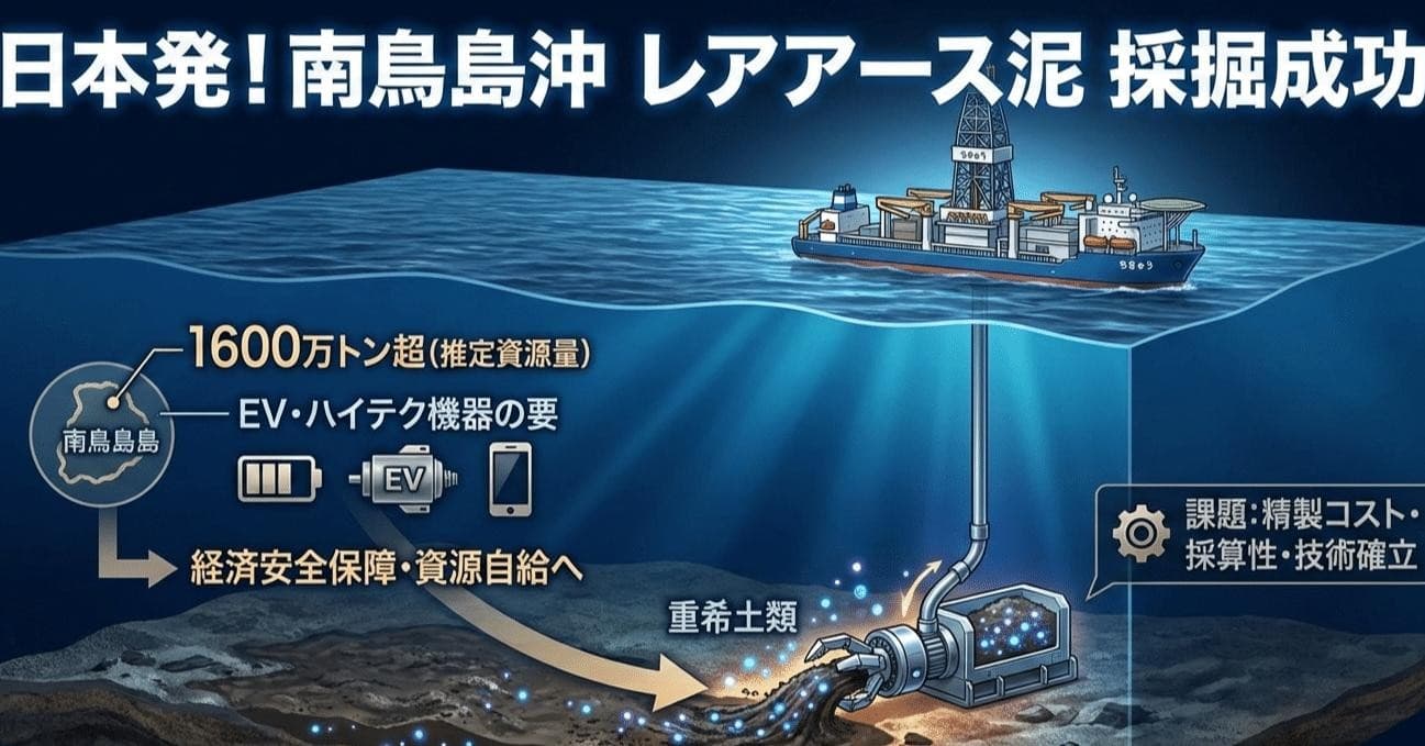 レアアースで日本の産業は安定する？南鳥島の海底資源が日本経済を変える可能性