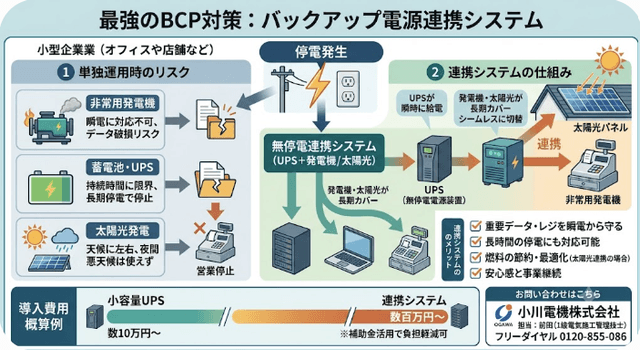 「バックアップ電源」：重要データ・レジシステム守る方法は！