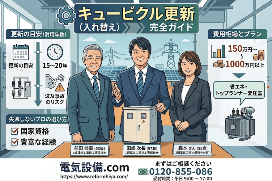 キュービクルの交換（更新）時期と費用相場