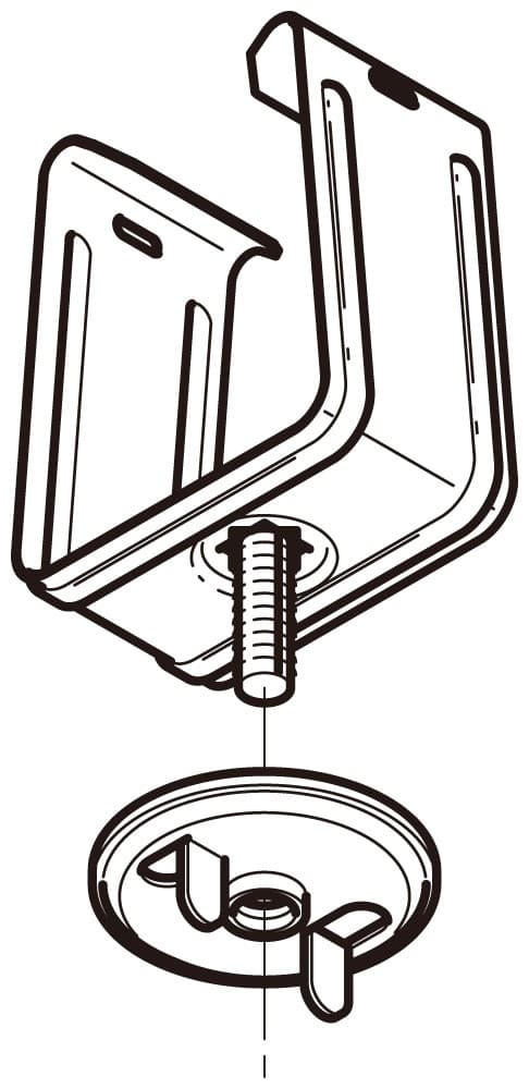ネグロス DK2UK-6   開口上向き用器具取付金具
