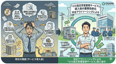 「高圧受電設備」の管理・運用を丸投げして設備担当者の慢性的な人手不足を解消！業務効率化を図る方法