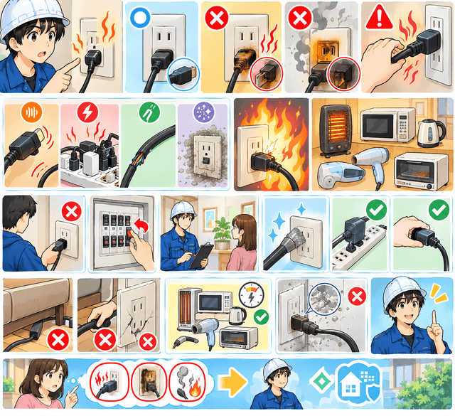 コンセントが熱いのは危険？ 見逃したくないサインを初心者向けに解説！