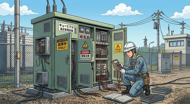 キュービクル（高圧受電設備）の故障完全ガイド｜症状別の原因・応急処置と電気主任技術者への連絡手順