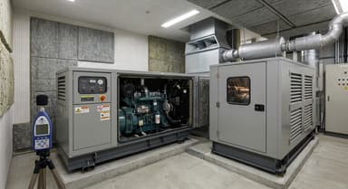 非常用発電機の騒音・防音・吸音対策｜騒音規制の基準と効果的な防音施工法