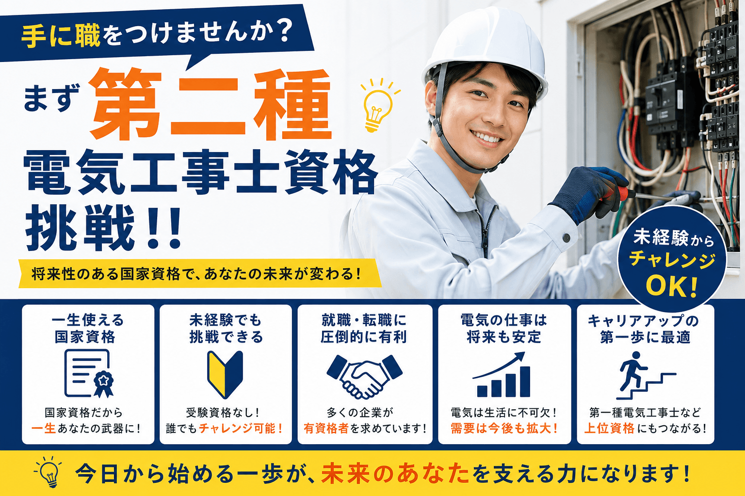 手に職をつけたいなら「第二種電気工事士」がおすすめ！
