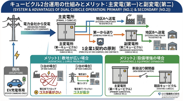 キュービクルに「主変電（第一）」と「副変電（第二）」が必要か！