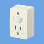 パナソニック  WS3901W  コンセント付タンブラスイッチ