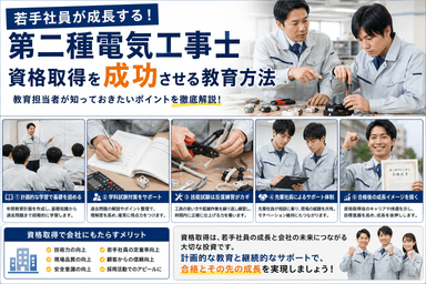 第二種電気工事士資格取得を成功させる教育方法【教育担当者必見】