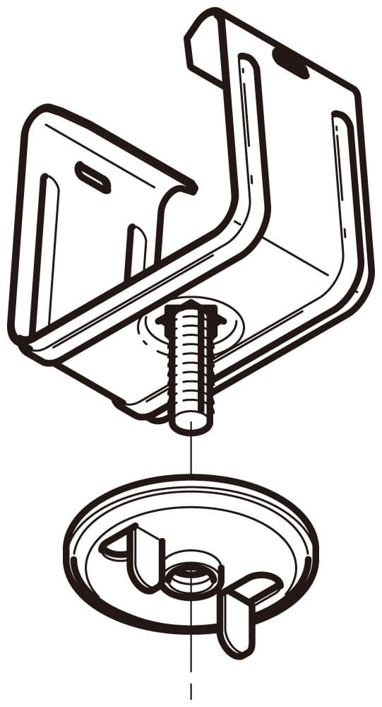 ネグロス DK1UK-6   開口上向き用器具取付金具