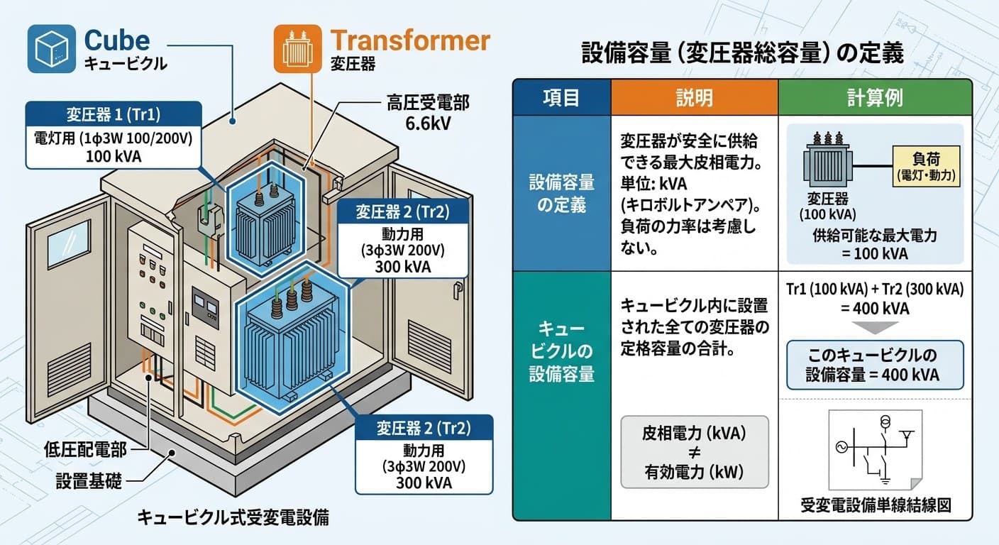 キュービクルの設備容量はどう選ぶ？失敗しない計算方法と需要率の考え方