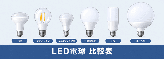 LEDランプの選び方｜LED電球の種類・明るさ・口金・光色を徹底解説