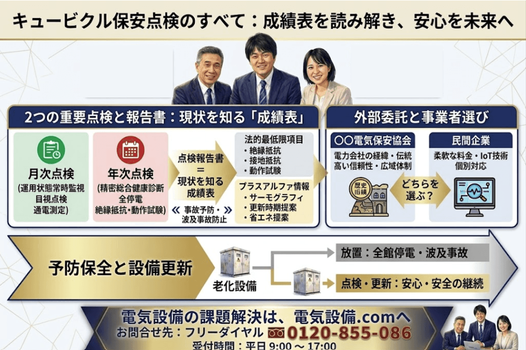 キュービクルの年次点検と月次点検とは？
