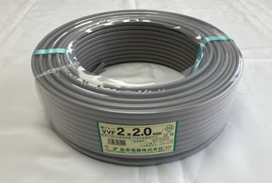 弥栄電線 VV-F2X2.0   600Vビニル絶縁ビニルシースケーブル平形