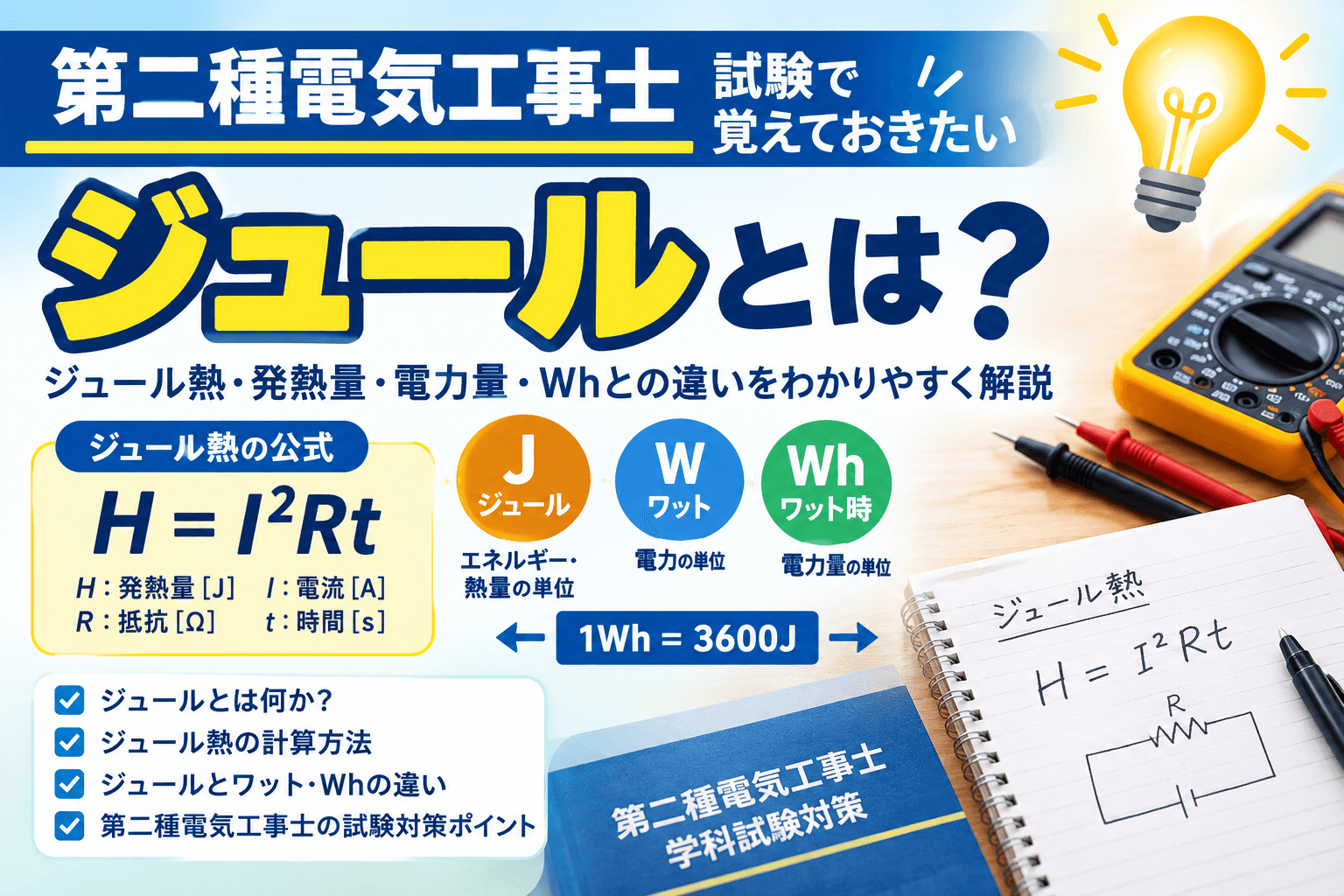 ジュールとは？第二種電気工事士試験で覚えておきたいジュール熱と計算方法-photo