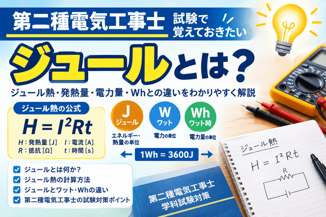 ジュールとは？第二種電気工事士試験で覚えておきたいジュール熱と計算方法