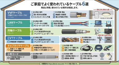 一般家庭で使われているケーブル