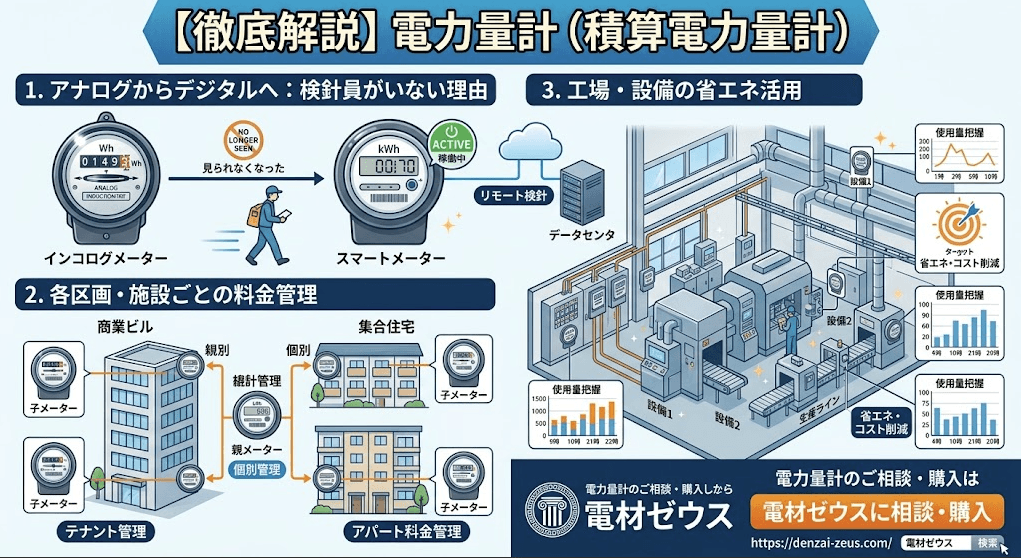 電力量計（積算電力量計）とは？
