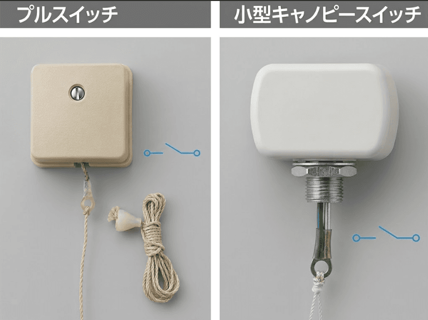 【意外と知らない電材知識】キャノピースイッチとプルスイッチの違いとは？用途や特徴を分かりやすく解説！