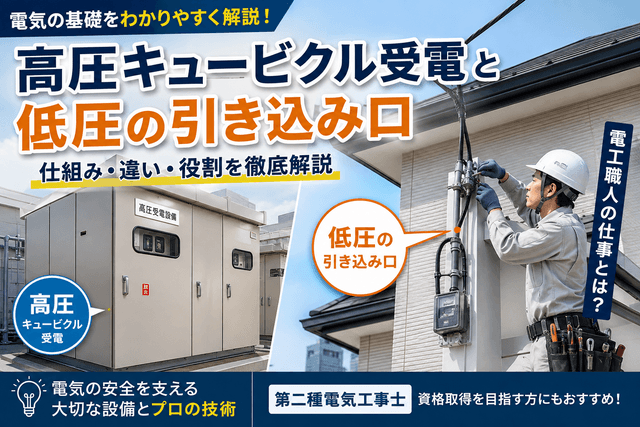 電気の基礎【高圧・低圧】とは？違いや覚え方を徹底解説｜第二種電気工事士試験対策