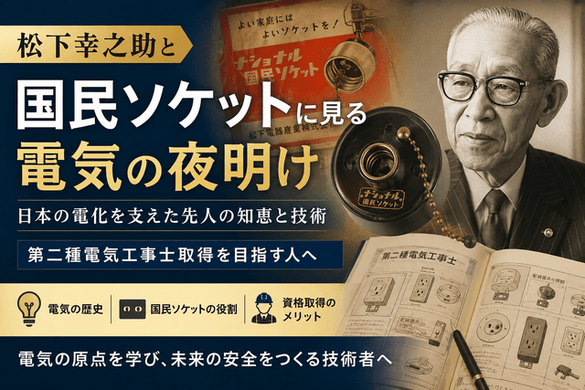 松下幸之助と「国民ソケット」に見る日本の電気の夜明け｜第二種電気工事士を目指す人が知っておきたい電気の歴史