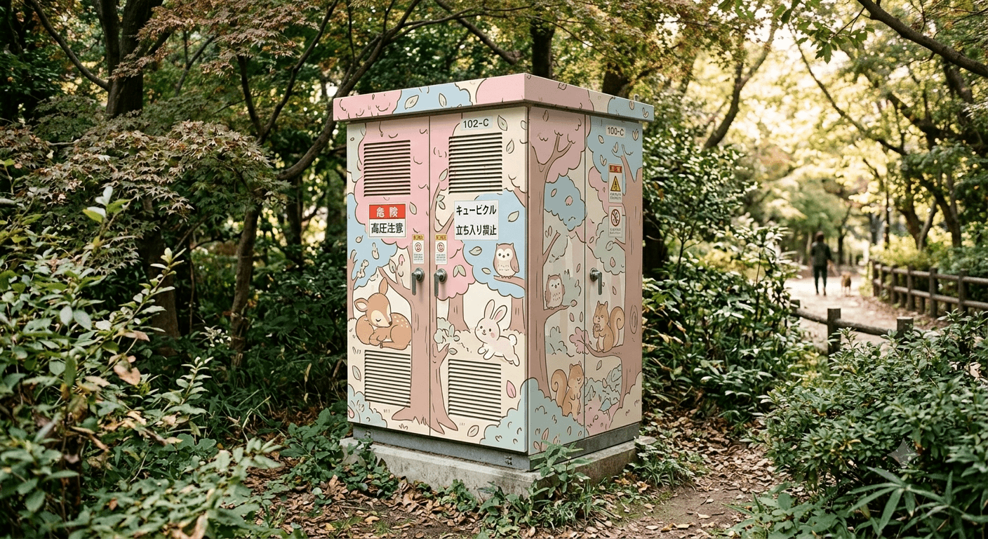あの「グレーの箱」が消えた？全国の珍しい“カモフラージュ”キュービクル５選