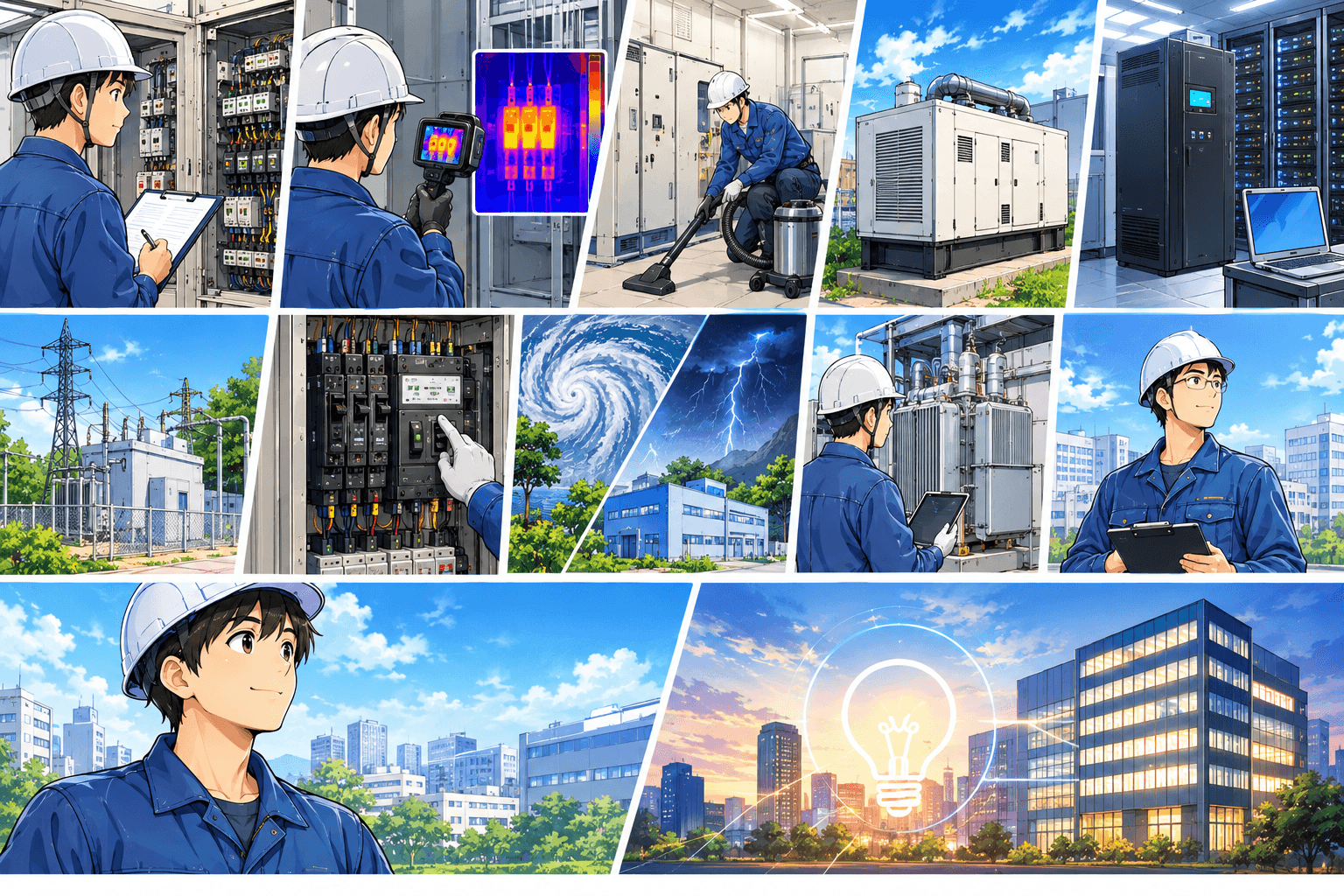 停電を起こさないために企業がしていること