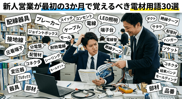 新人営業が最初の3か月で覚えるべき電材用語30選
