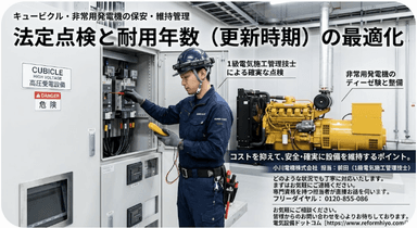 キュービクルと非常用発電機の法定点検・耐用年数完全ガイド