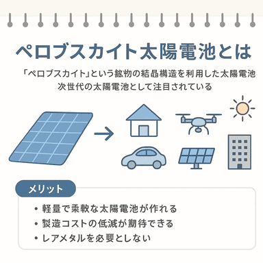 ペロブスカイト太陽電池とは？仕組み・メリット・課題を徹底解説【次世代エネルギーの本命】