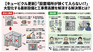 「設置場所が狭くて入らない!?」大型化する最新設備と工事費高騰を解消する解決策とは？