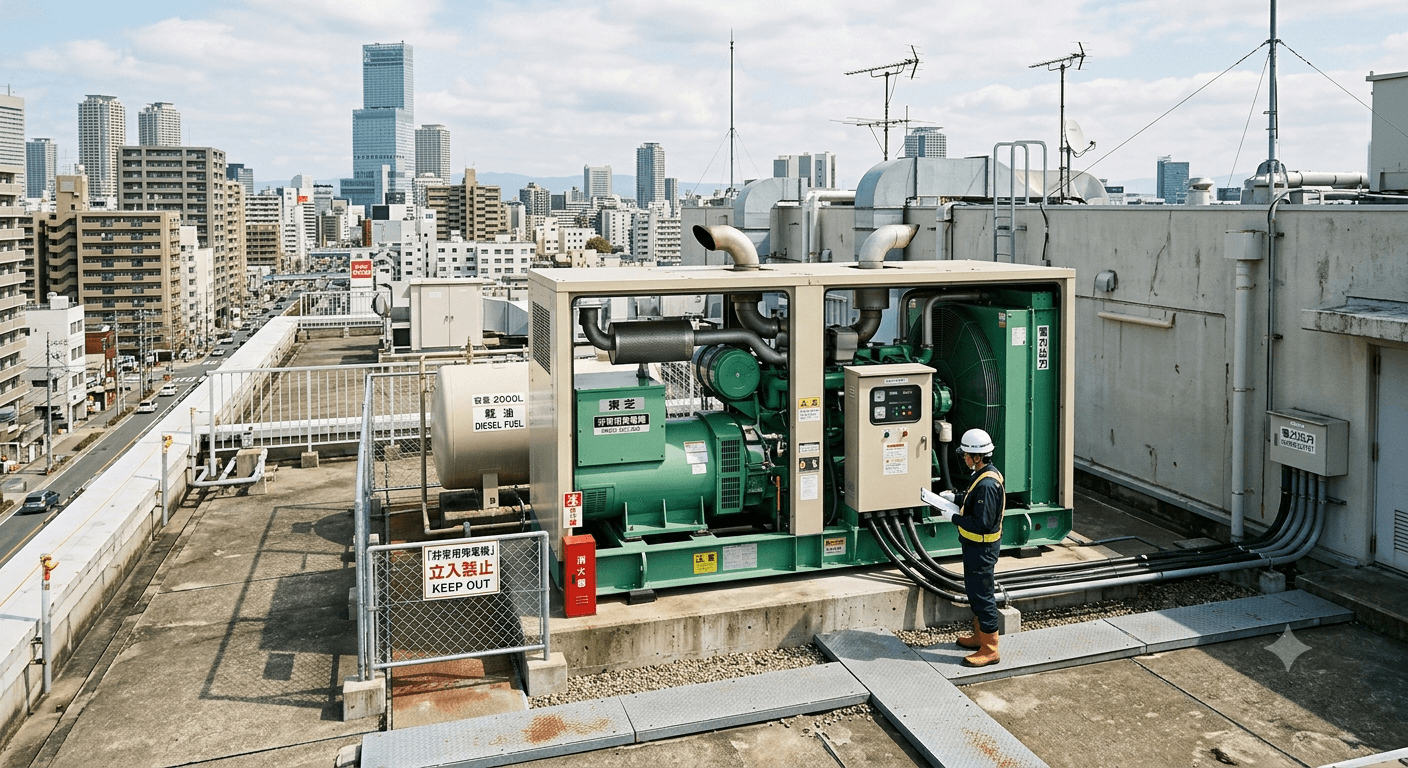 非常用発電機は屋上に設置可能？設置の流れ・注意点をわかりやすく解説