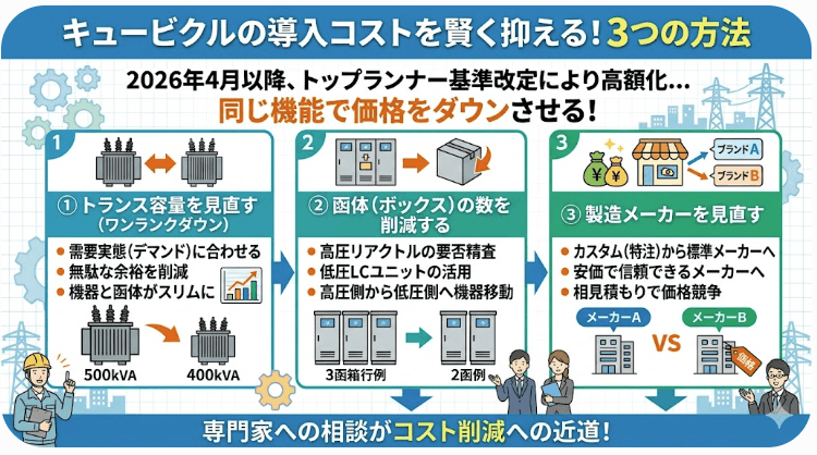 キュービクルの導入コストを賢く抑える!2026年最新の価格ダウン手法徹底解説