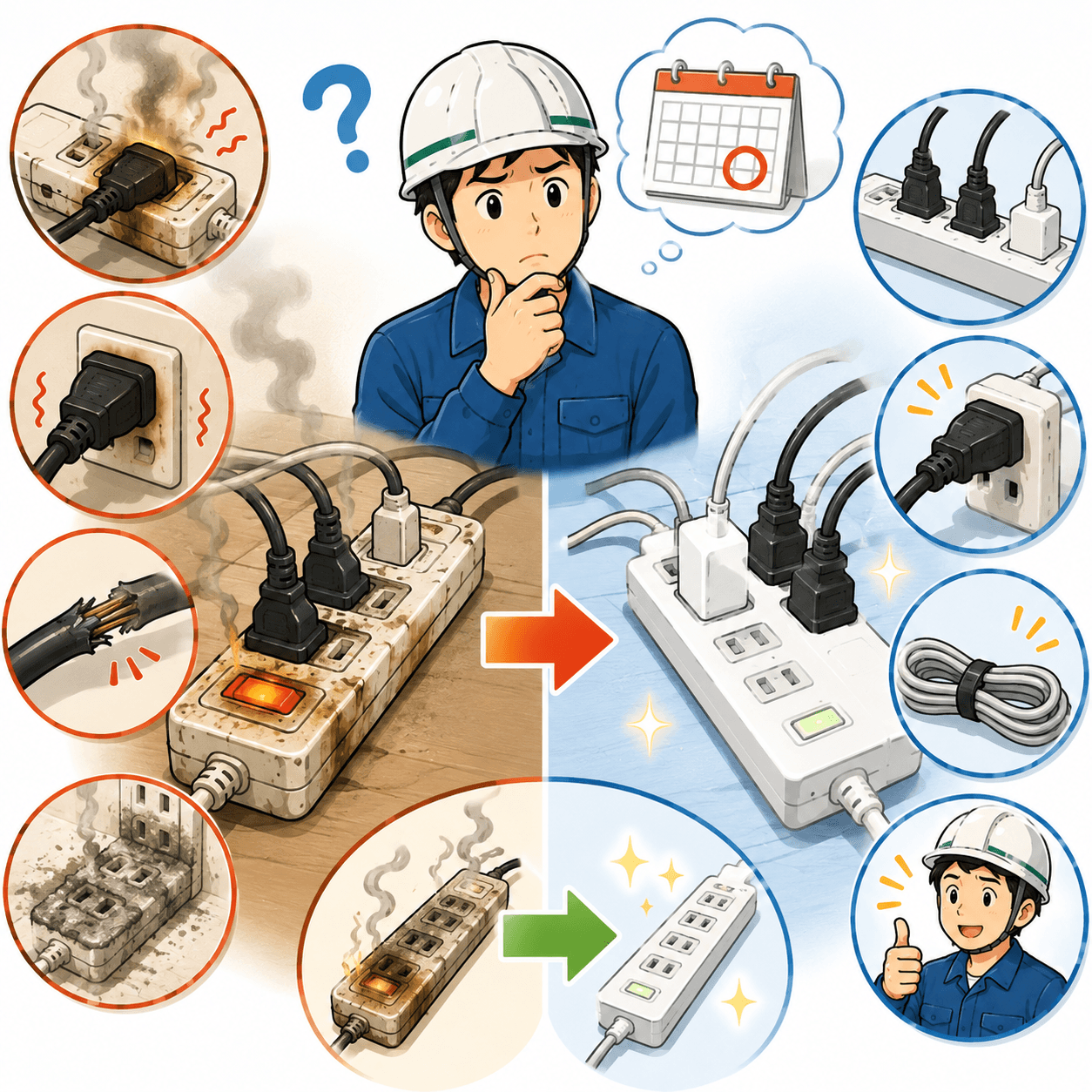 電源タップは何年くらいで交換した方がいい?