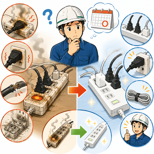 電源タップは何年くらいで交換した方がいい?