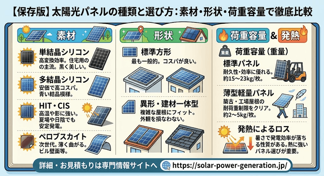太陽光パネルの種類を徹底比較!